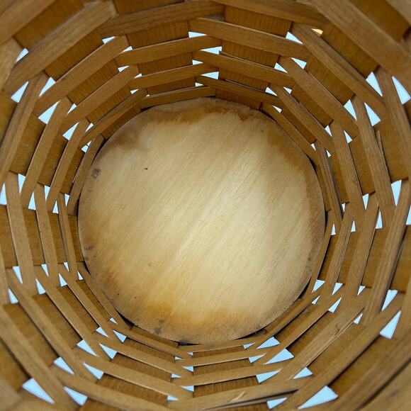 Peterboro Basket Co. Wooden Hand Basket Plastic Liner Picnic Cottagecore - Picture 6 of 13